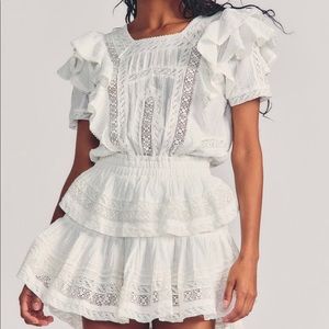 NEW! LoveShackFancy Stella Dress, White, M